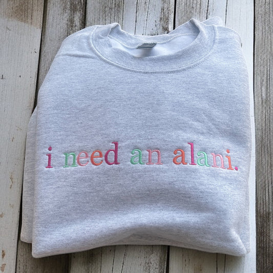 Custom colorful embroidered quote