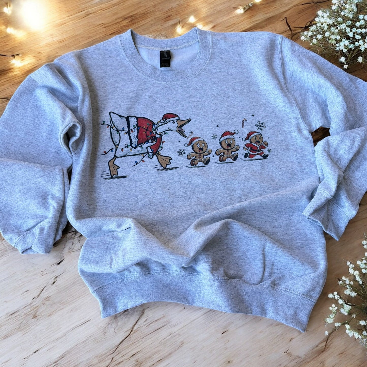 Christmas Duck and Gingerbread Chase Sweatshirt