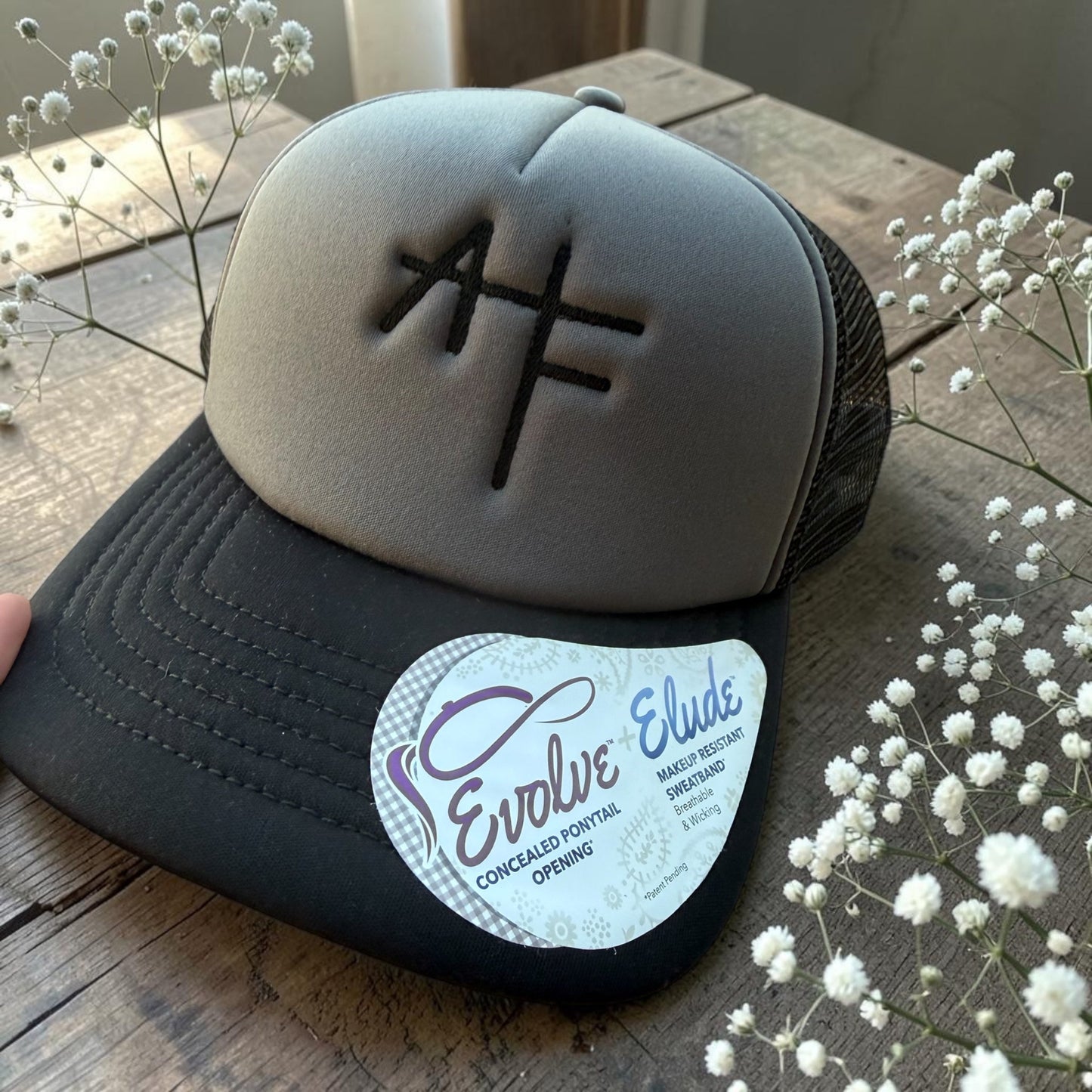 Farm brand hat - foam ponytail
