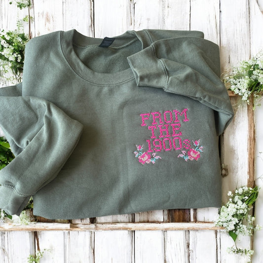 From the 1900s embroidered sweatshirt