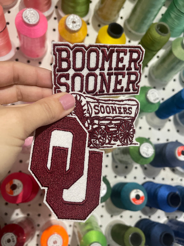 Oklahoma Soon** Iron on Embroidered Patch