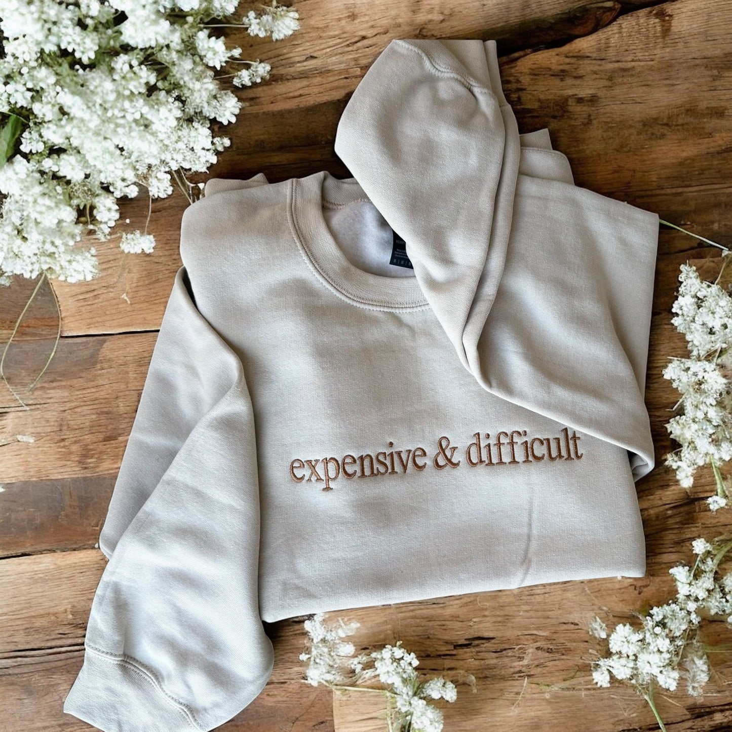 Expensive and Difficult- Embroidered Sweatshirt