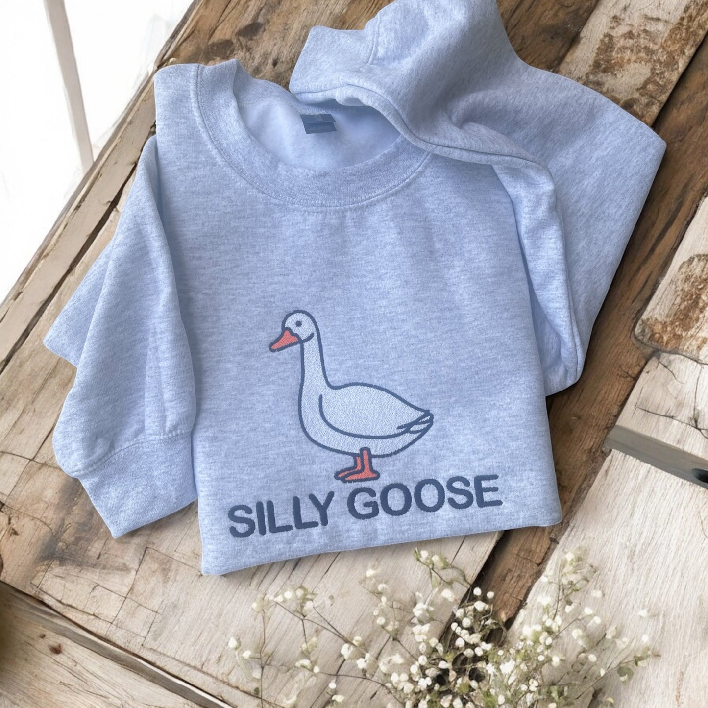 Silly Goose Embroidered Sweatshirt
