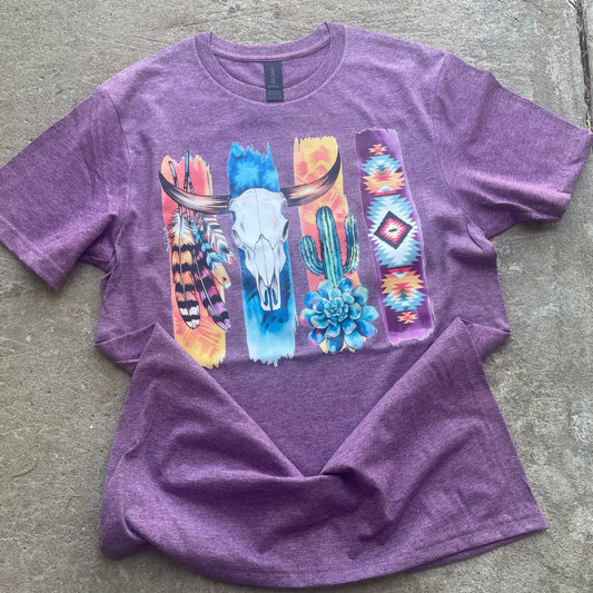 Western Aztec Scene tee