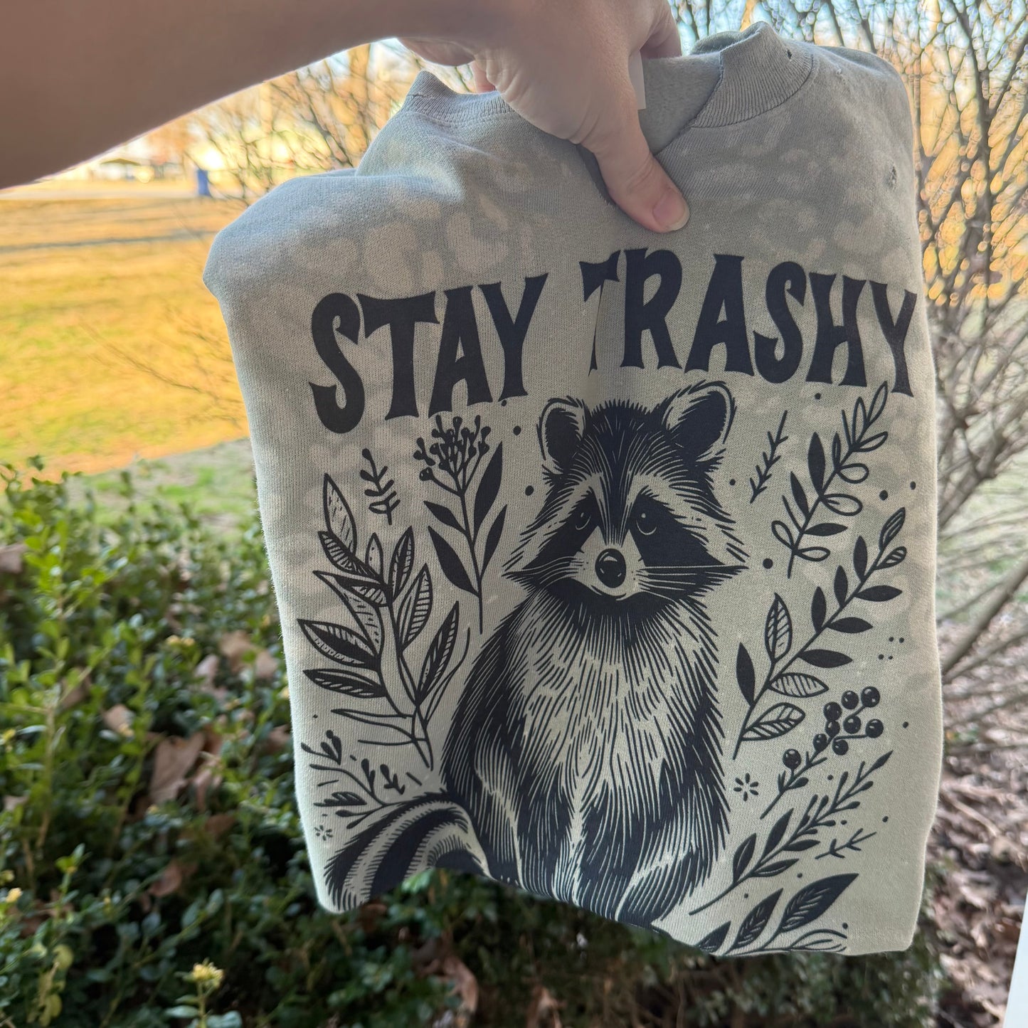 Stay Trashy Distressed Sweatshirt