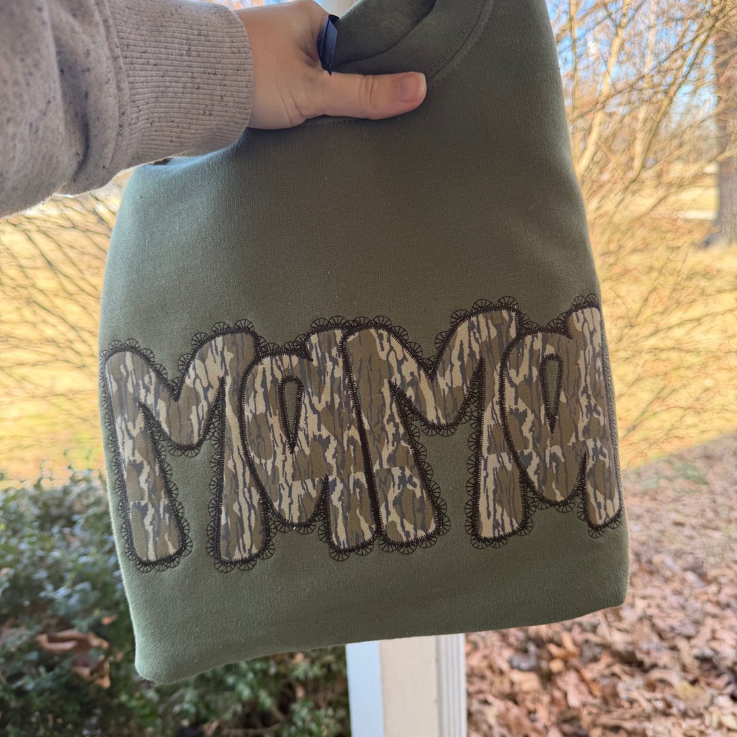 Lace Stitching Mama Sweatshirt
