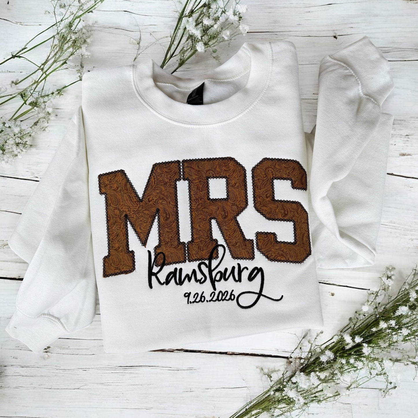 MRS- Personalized Embroidered Sweatshirt