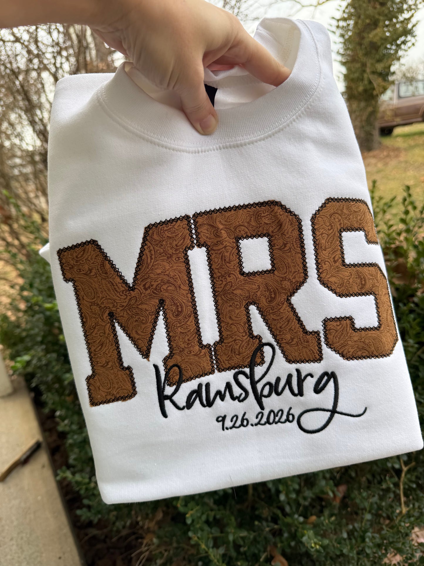 MRS- Personalized Embroidered Sweatshirt