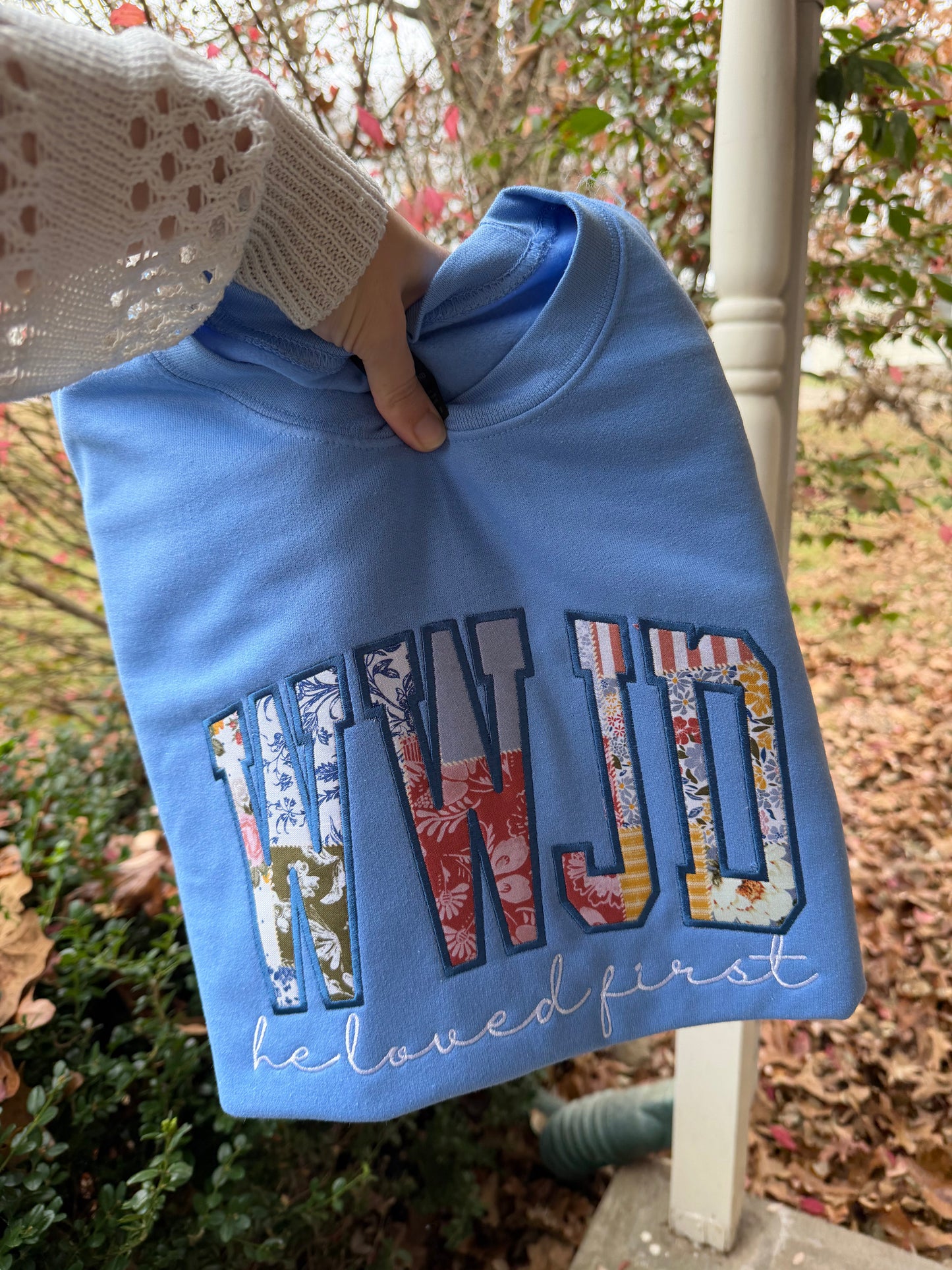 WWJD Embroidered Sweatshirt