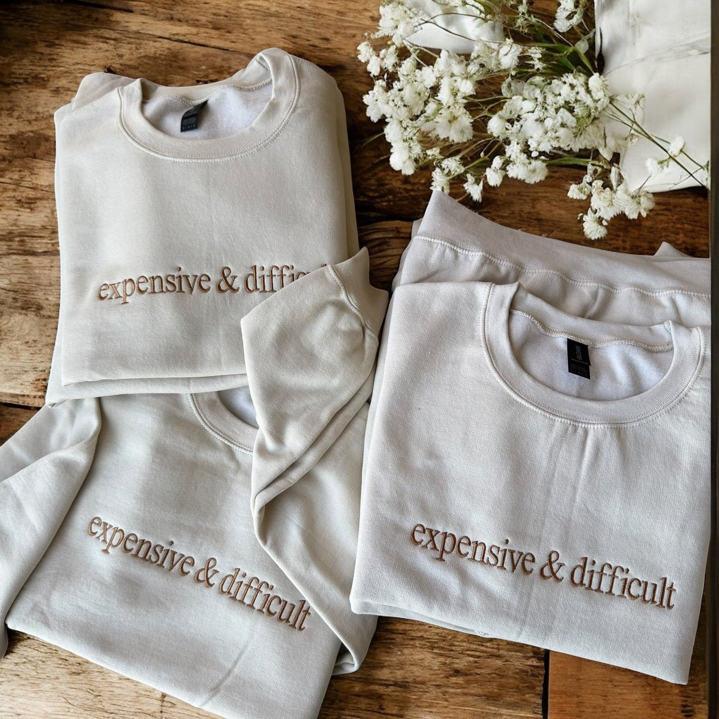 Expensive and Difficult- Embroidered Sweatshirt