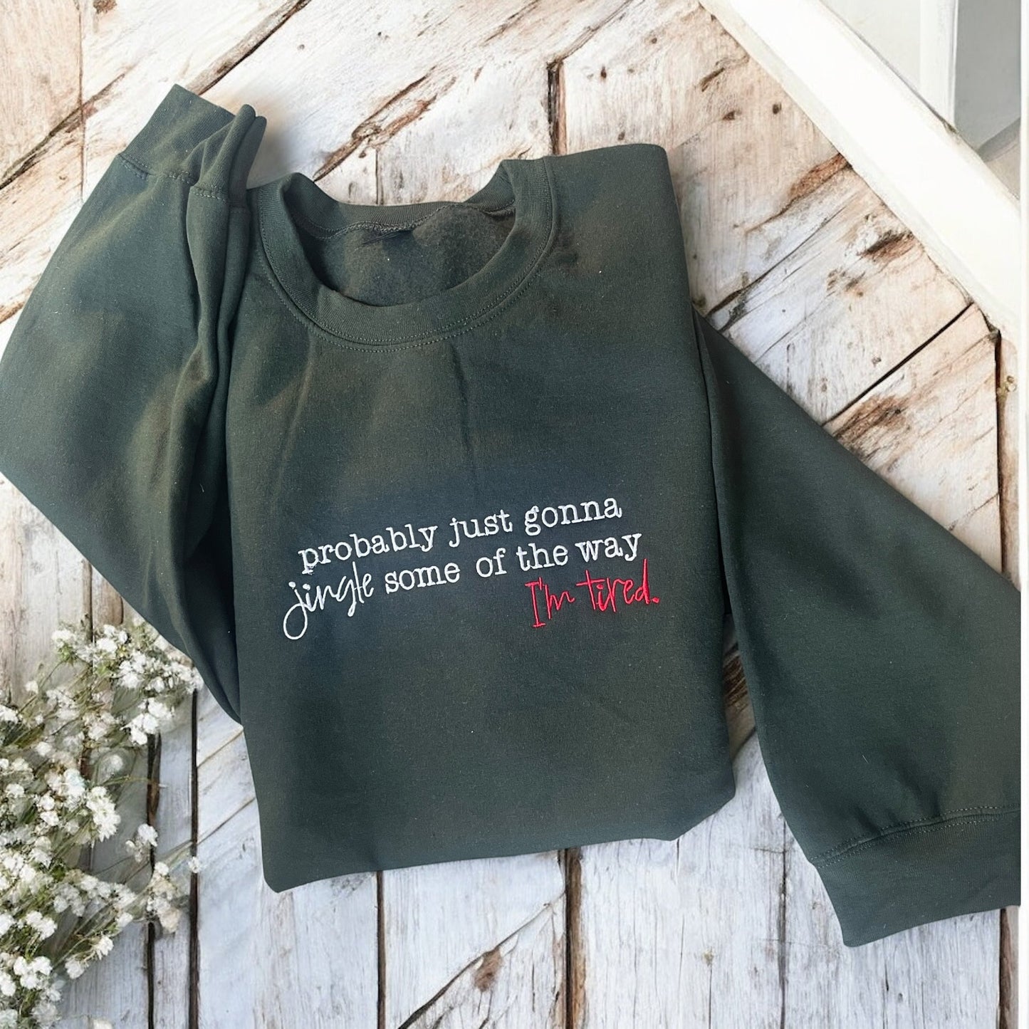 Jingle Some of the Way Embroidered Sweatshirt