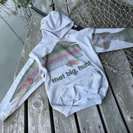 ADULT Rainbow Trout Fish Story Statement Hoodie and Sweatshirt