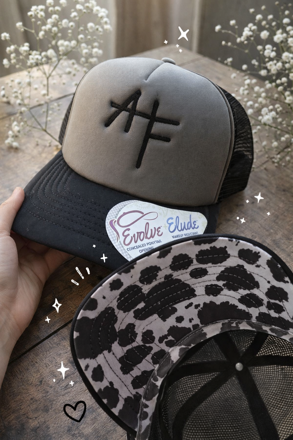 Farm brand hat - foam ponytail
