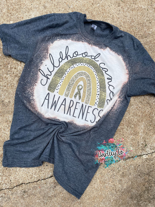 Childhood Cancer Awareness Distressed Tee
